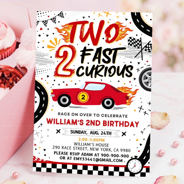 Invitación de cumpleaños dos rápido, Invitación de (Subido por el creador)