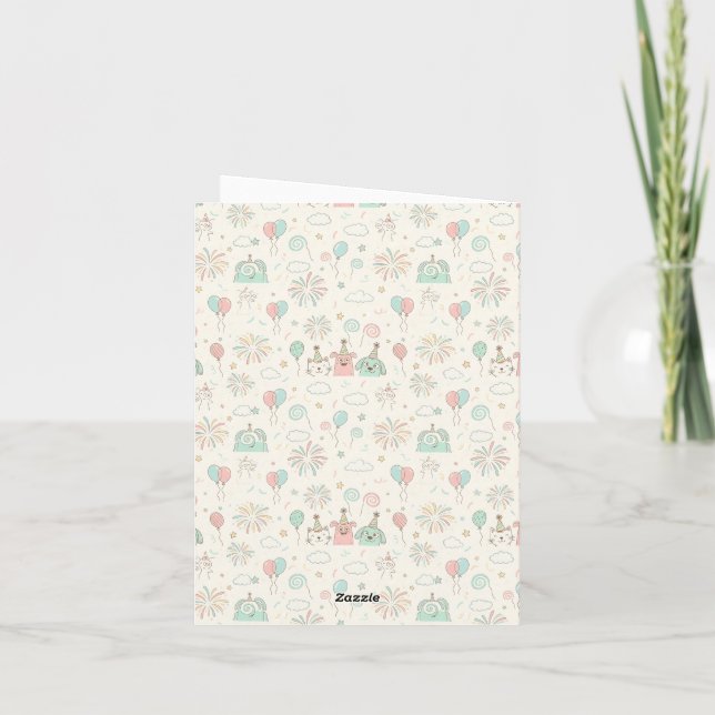 Invitación de cumpleaños dulce y divertida con fot (Reverso)
