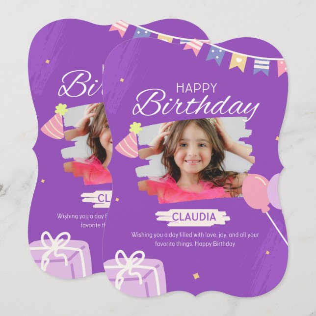 Invitación de Cumpleaños Dulces 16 (Anverso / Reverso)