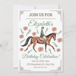 Invitación de Cumpleaños Ecuestre