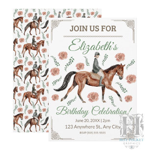 Invitación de Cumpleaños Ecuestre