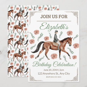Invitación de Cumpleaños Ecuestre