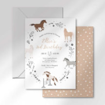 Invitación de cumpleaños ecuestre occidental