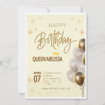 Invitación de cumpleaños editable con globos