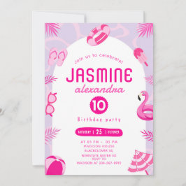 Invitación de cumpleaños editable de Fiesta de Pis