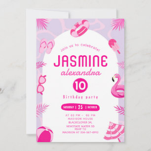 Invitación de cumpleaños editable de Fiesta de Pis