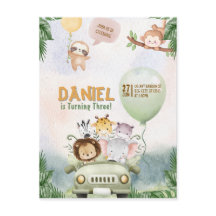 Invitación de cumpleaños editable para Safari