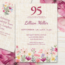 Invitación de cumpleaños elegante de flores silves