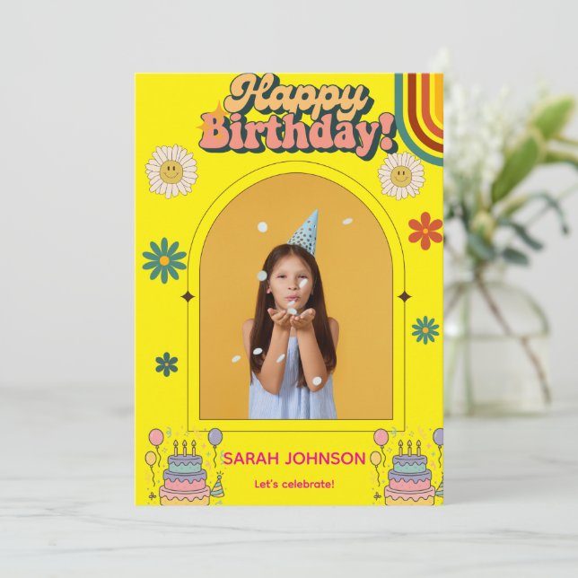 Invitación de cumpleaños elegante | Fiesta elegant (Anverso de pie)