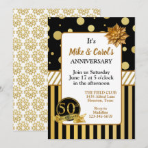 Invitación de cumpleaños elegante para 50 aniversa