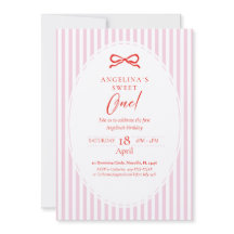 Invitación de cumpleaños elegante para el primer a