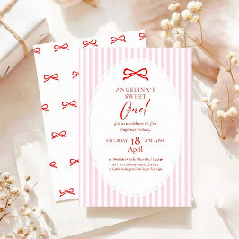 Invitación de cumpleaños elegante para el primer a