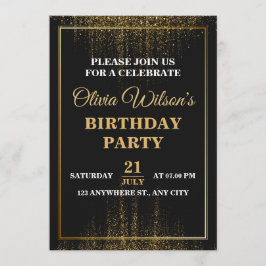 Invitación de cumpleaños elegante y con estilo