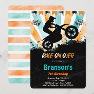 Invitación de cumpleaños en bicicleta