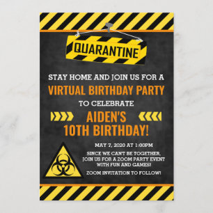 Invitación de cumpleaños en cuarentena, humor infa