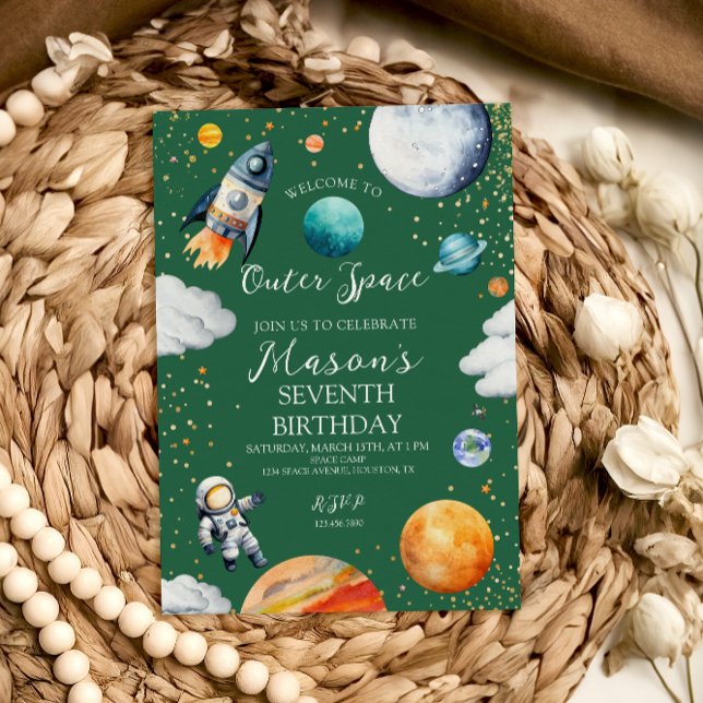 Invitación de cumpleaños en el espacio exterior pa (Subido por el creador)