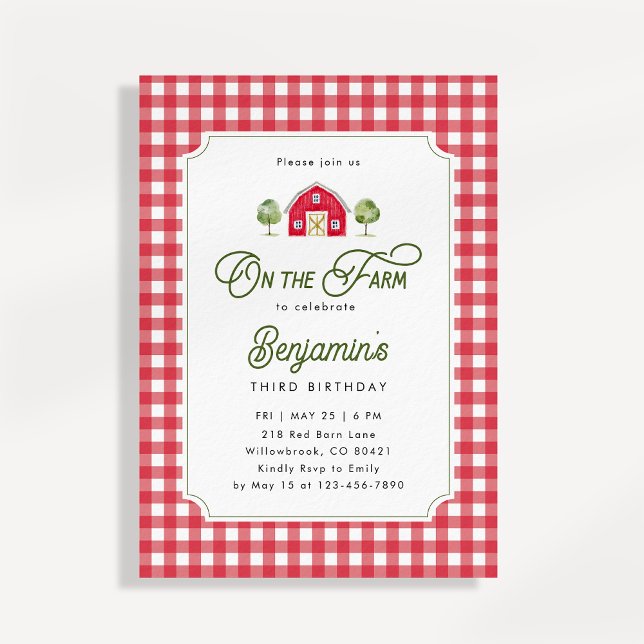 Invitación de cumpleaños en la granja (Subido por el creador)