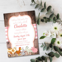 Invitación de cumpleaños en la granja
