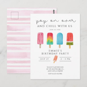 Invitación de cumpleaños en la piscina de helado 