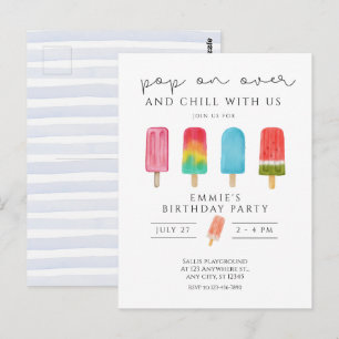  Invitación de cumpleaños en la piscina de helado 