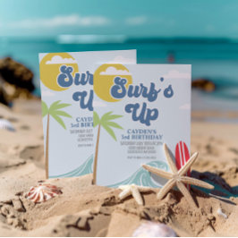 Invitación de cumpleaños en la playa Surfs Up