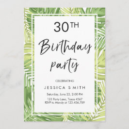 Invitación de cumpleaños en los trópicos Tropical 