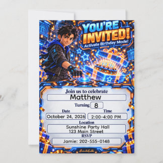 Invitación de cumpleaños en modo AnimatedLabbs Kai