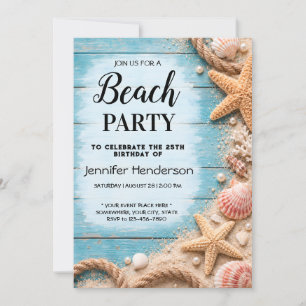 Invitación de cumpleaños en Ocean Beach