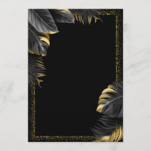 Invitación de cumpleaños en oro en blanco
