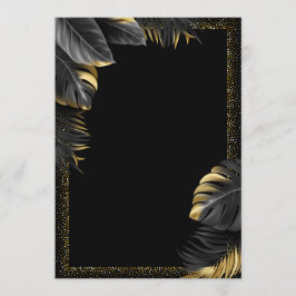 Invitación de cumpleaños en oro en blanco