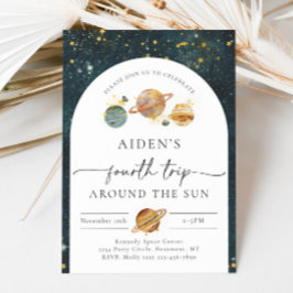 Invitación de cumpleaños espacial | Cuarto cumplea