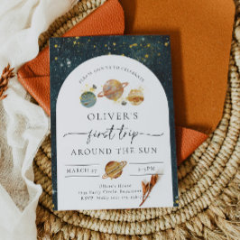 Invitación de cumpleaños espacial | Primer cumplea