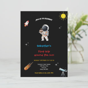 INVITACIÓN DE CUMPLEAÑOS ESPACIO NEGRO