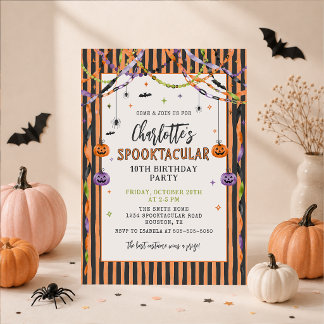 Invitación de cumpleaños espeluznante de fantasmas