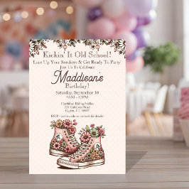 Invitación de cumpleaños estilo retro