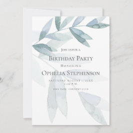 INVITACIÓN DE CUMPLEAÑOS | Eucalipto azul turbio