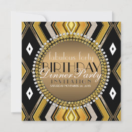 Invitación de cumpleaños fabulosa con estilo Art D