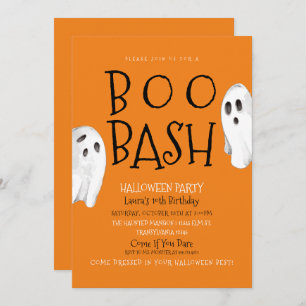 Invitación de cumpleaños fantasma en Spooktacular
