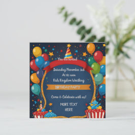 Invitación de cumpleaños feliz