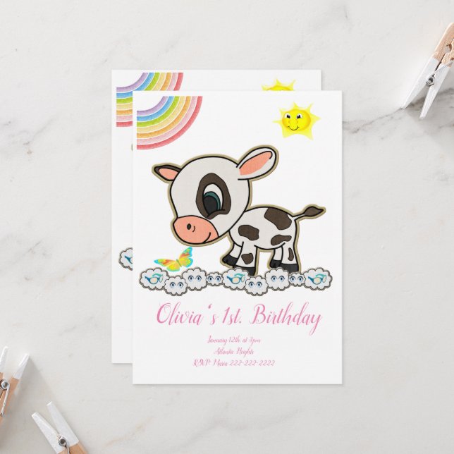 Invitación de cumpleaños feliz (Anverso/Reverso In Situ)