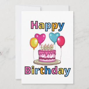 Invitación de Cumpleaños Feliz