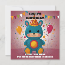 Invitación de cumpleaños feliz