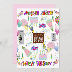 Invitación de cumpleaños feliz a la familia de ami