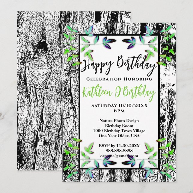 INVITACIÓN DE CUMPLEAÑOS FELIZ DE BARCO NEGRO DE H (Anverso / Reverso)