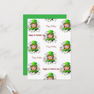 Invitación de cumpleaños feliz Día de San Patricio