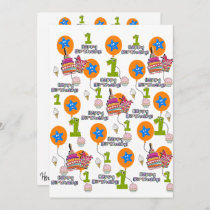 Invitación de cumpleaños feliz primer cumpleaños #