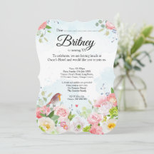 Invitación de cumpleaños femenina personalizable -