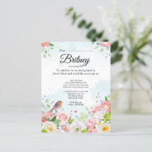 Invitación de cumpleaños femenina personalizable –