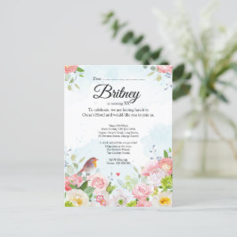 Invitación de cumpleaños femenina personalizable -