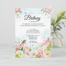 Invitación de cumpleaños femenina personalizable –